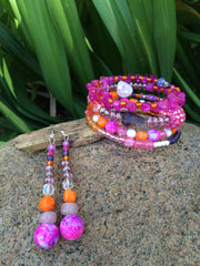 Orange and Pink Crystal Party Set